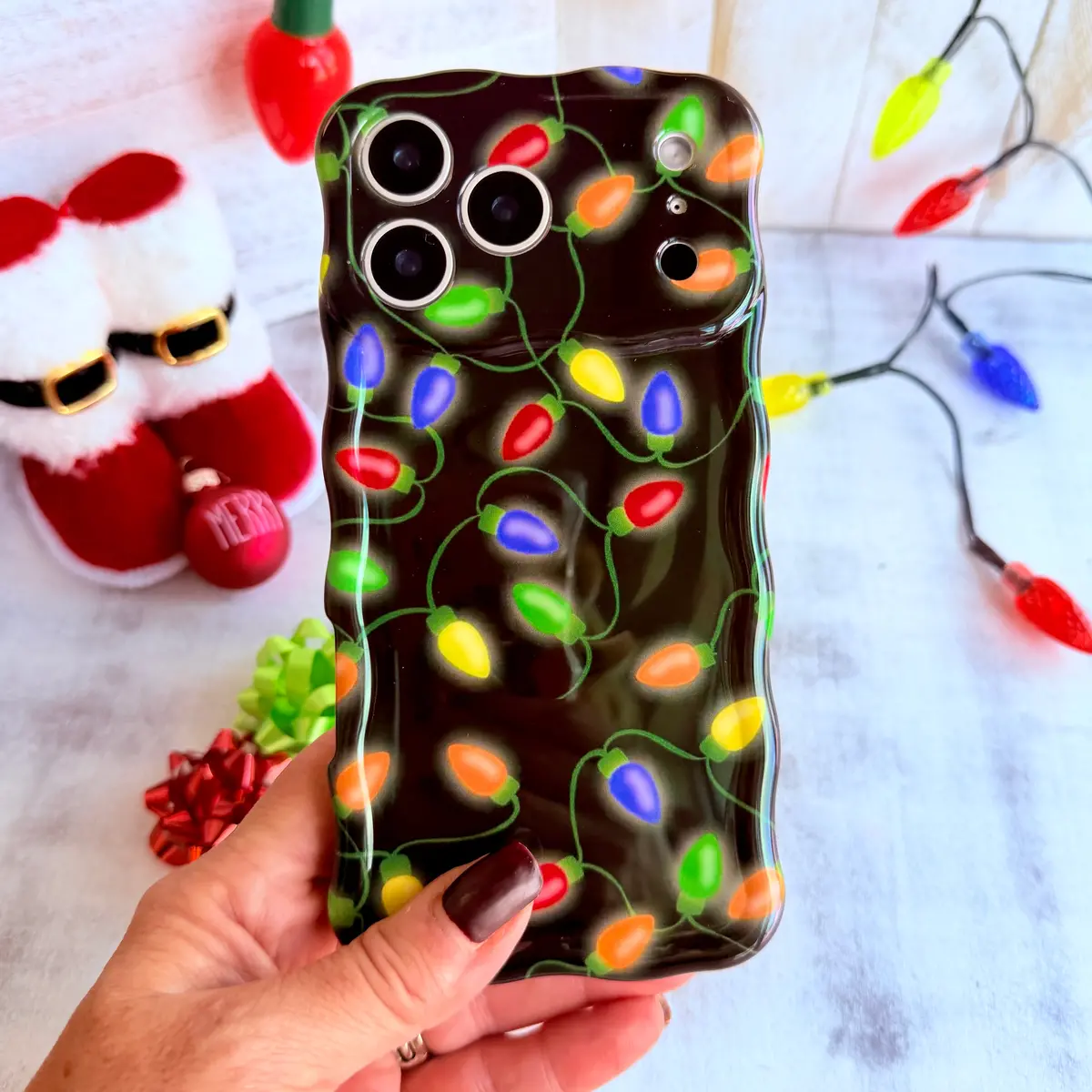 Christmas Lights Wavy Luxe Magsafe Case For Iphone 1