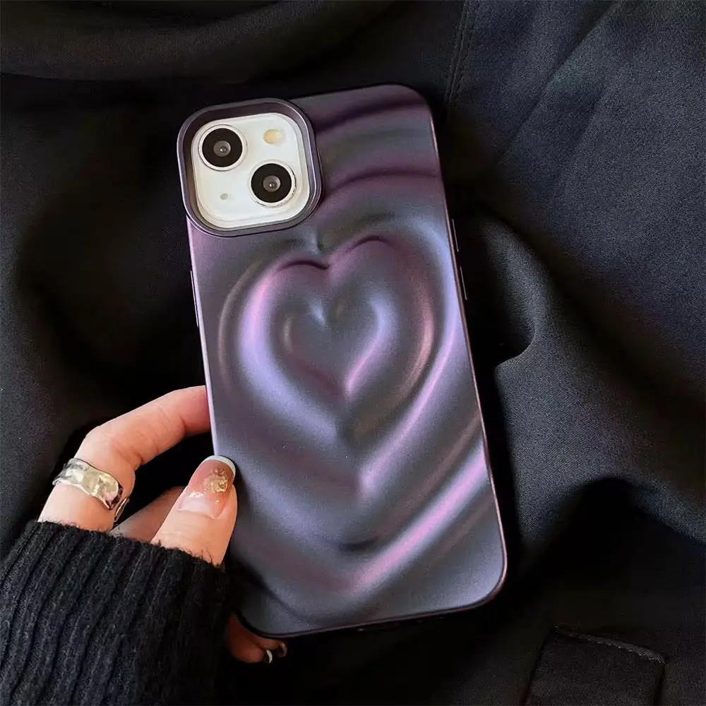 Midnight Orchid 3D Heartwave Case For Iphone 1