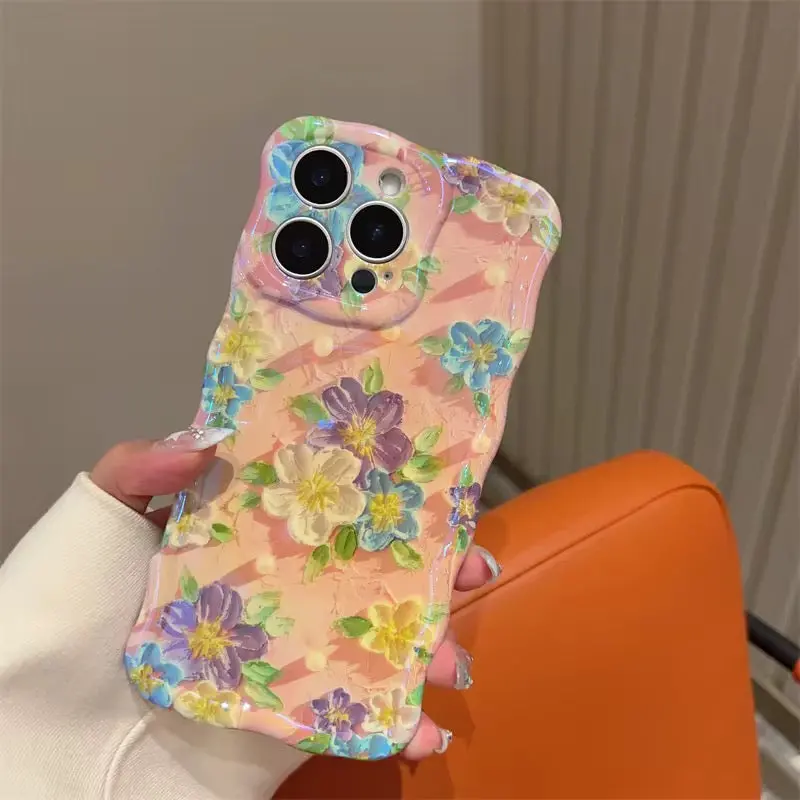 Blushing Bouquet Wavy Luxe Magsafe Case For Iphone 1