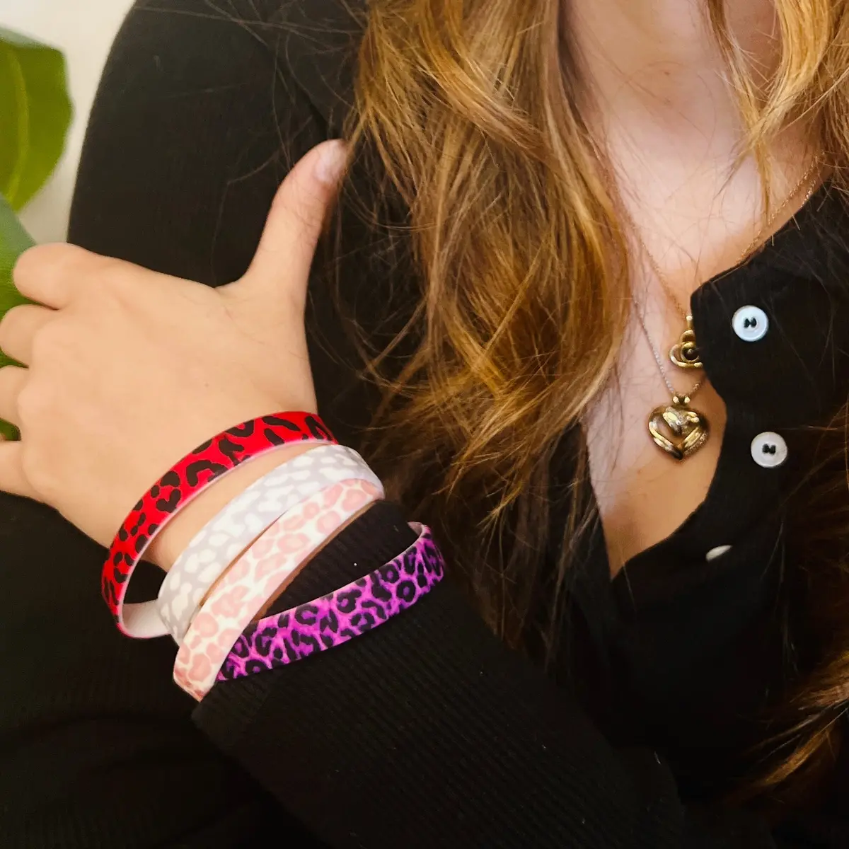 Leopard Print Silicone Bracelet Stacks Multiple Colors Available 1