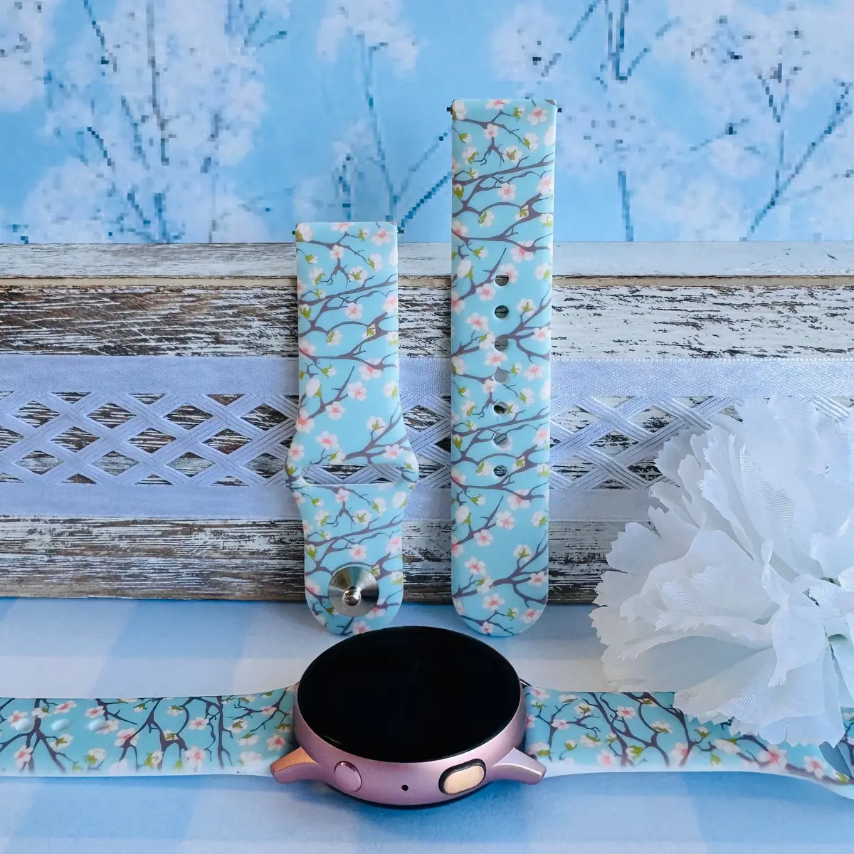 Petal Whispers Print Silicone Band For Samsung Watch 1