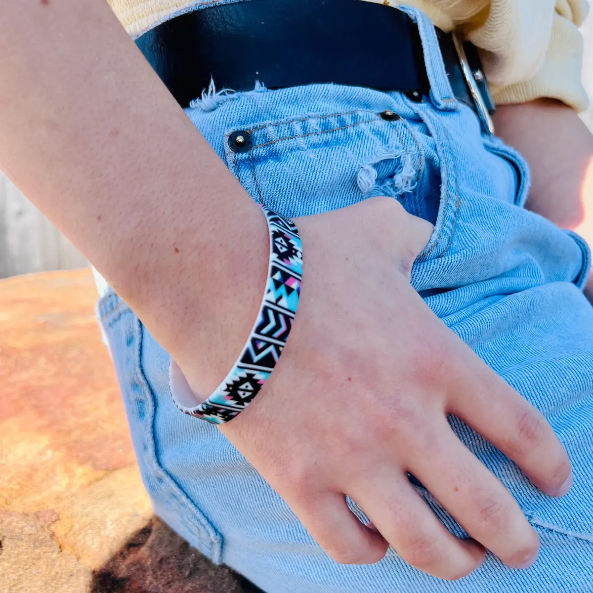 Boho-Chic Silicone Bracelet Stack 1