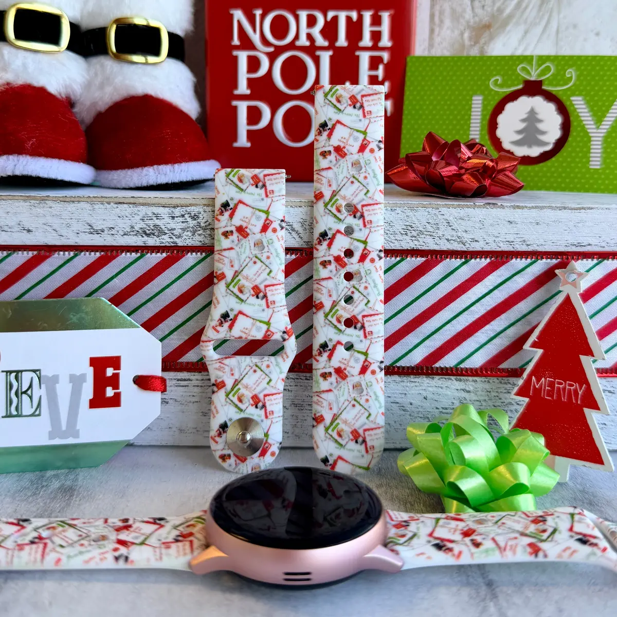 Letters To Santa Print Silicone Band For Samsung Watch 1