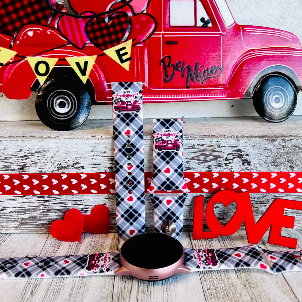 Love Truck Print Silicone Band For Samsung Watch 1