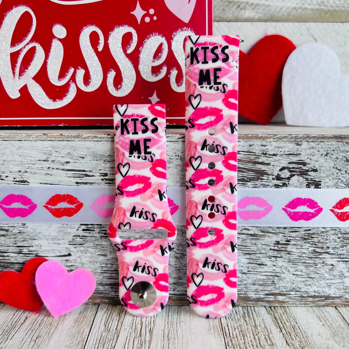 Kiss Me Print Silicone Band For Fitbit Versa 1/2 1