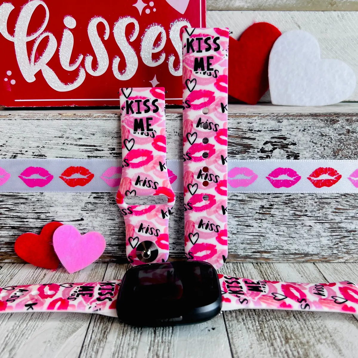 Kiss Me Print Silicone Band For Fitbit Versa 1/2 1