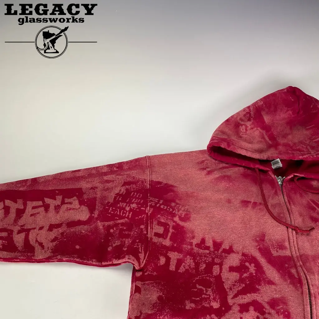 Groe Acid Wash Hoodie Red 1