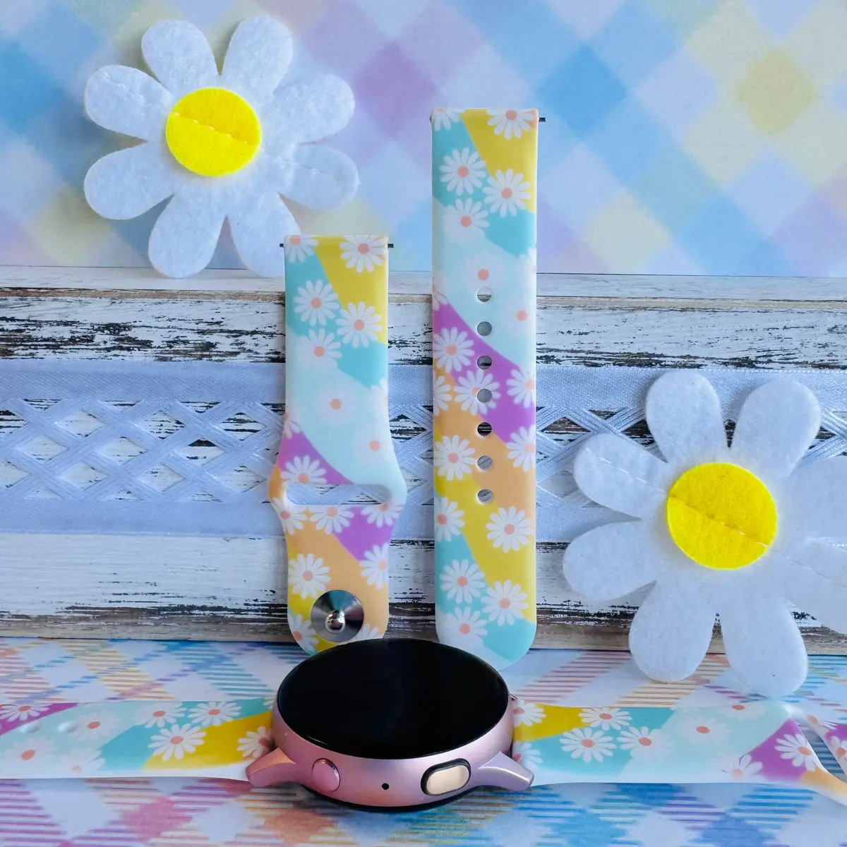 Daisy Dream Print Silicone Band For Samsung Watch 1