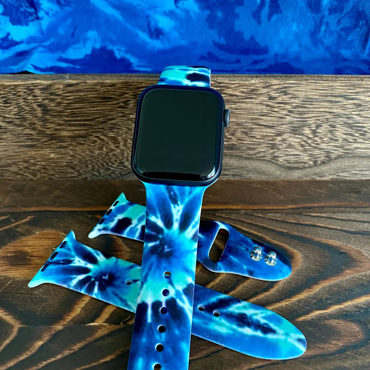 Tranquil Tie Dye Print Silicone Band For Apple Watch 1