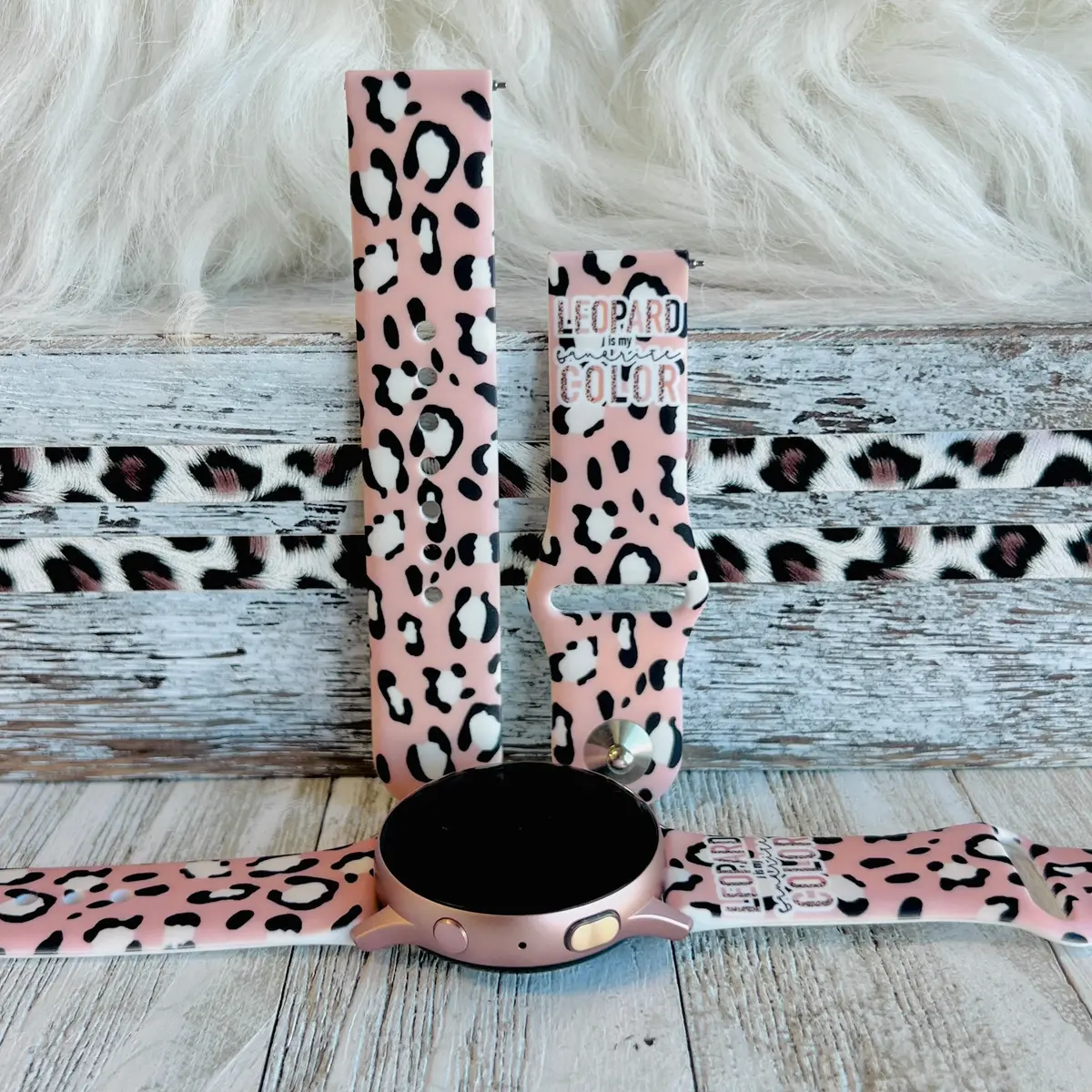 Leopard Is My Favorite Color Print Silicone Band For Samsung Watch 1