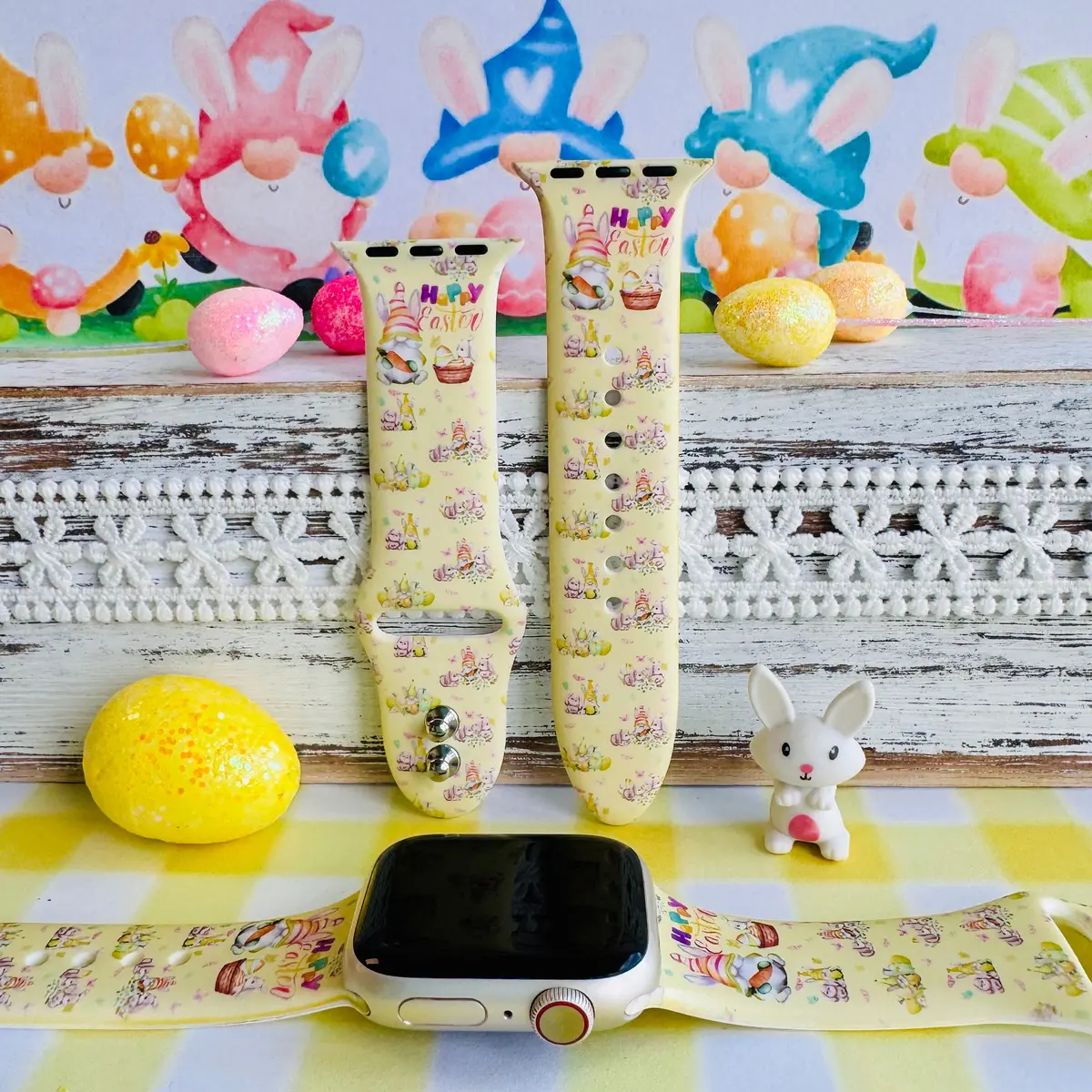 Eggstra Gnome-Y Print Silicone Band For Apple Watch 1
