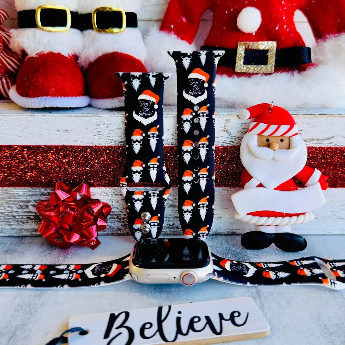 Don't Stop Believin' Print Silicone Band For Apple Watch 1