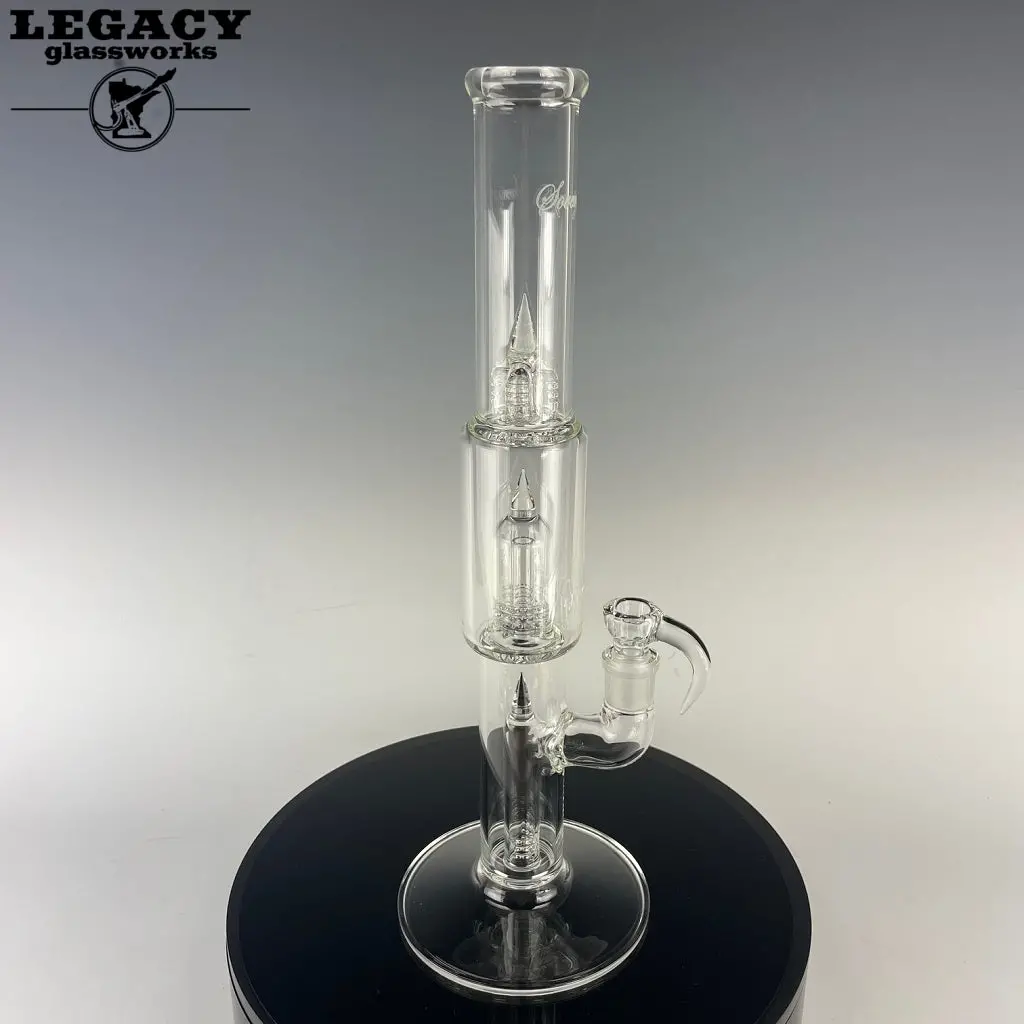 Sovereignty Glass Clear 50Mm Grid Dome- Fixed 180 Straight Neck (#10) 1