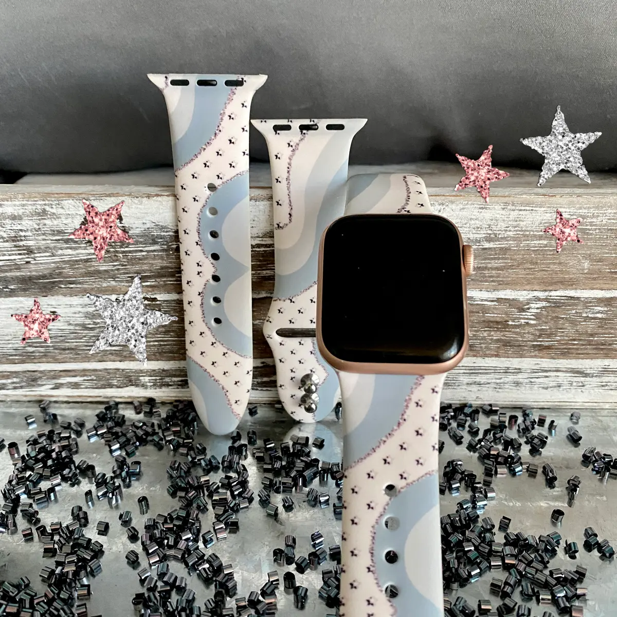 Milky Way Print Silicone Band For Apple Watch 1