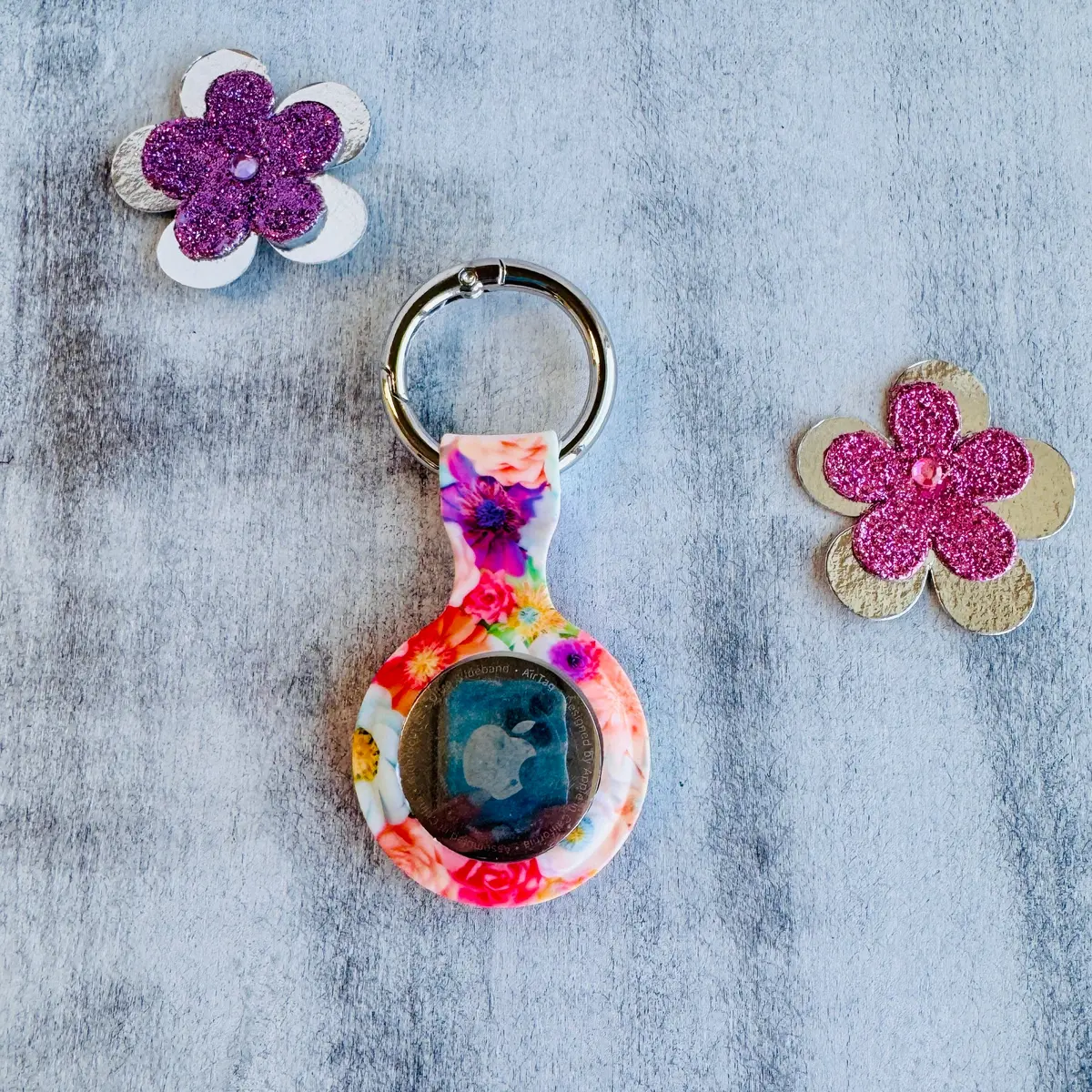 Spring Bouquet Silicone Airtag Holder 2