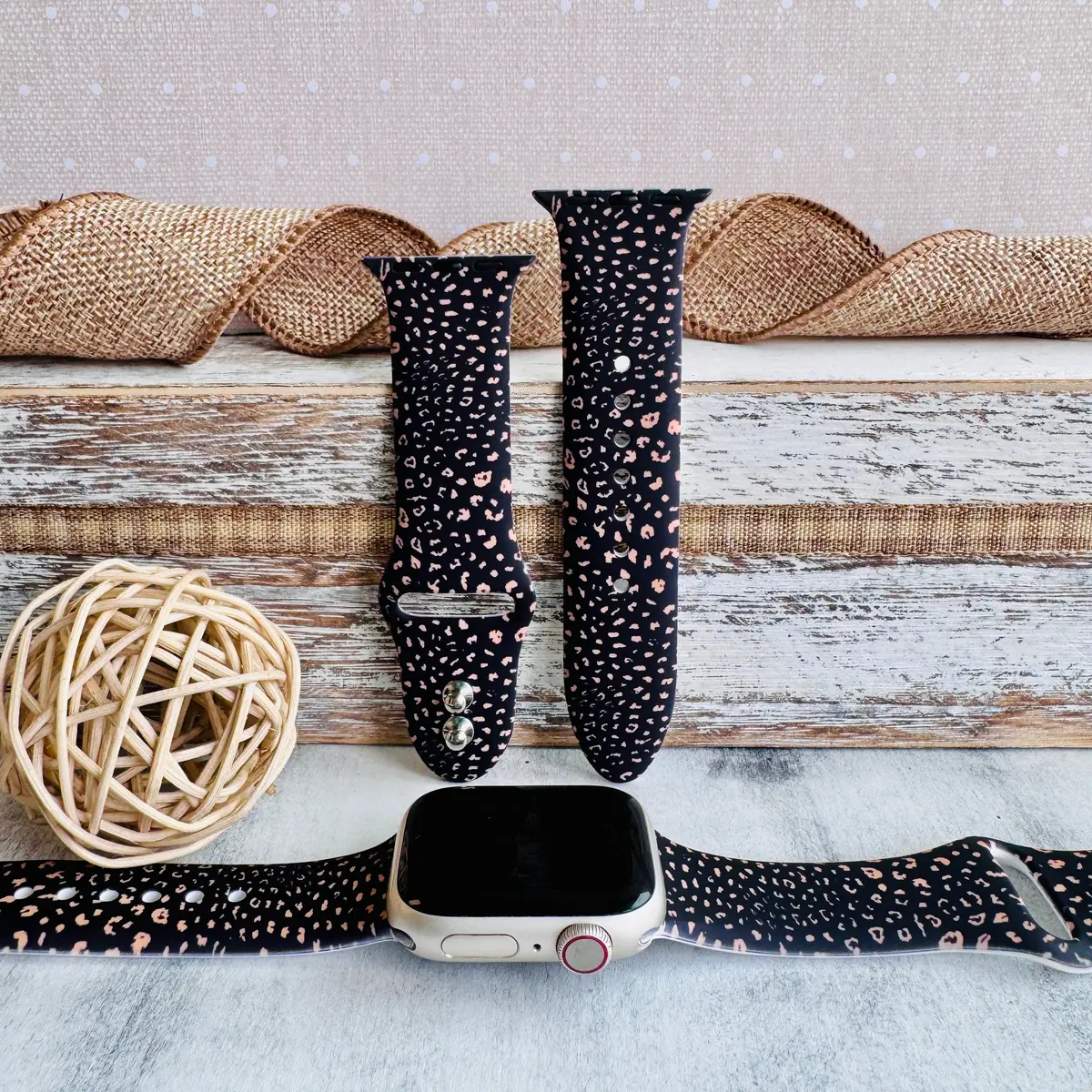 Freckle Fancy Print Silicone Band For Apple Watch 1