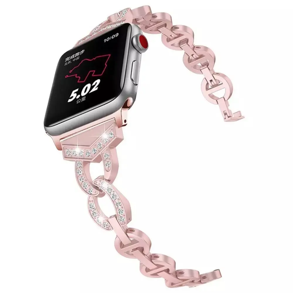 Stainless Steel Bling Bracelet Band For Apple Watch Multiple Colors Available 1