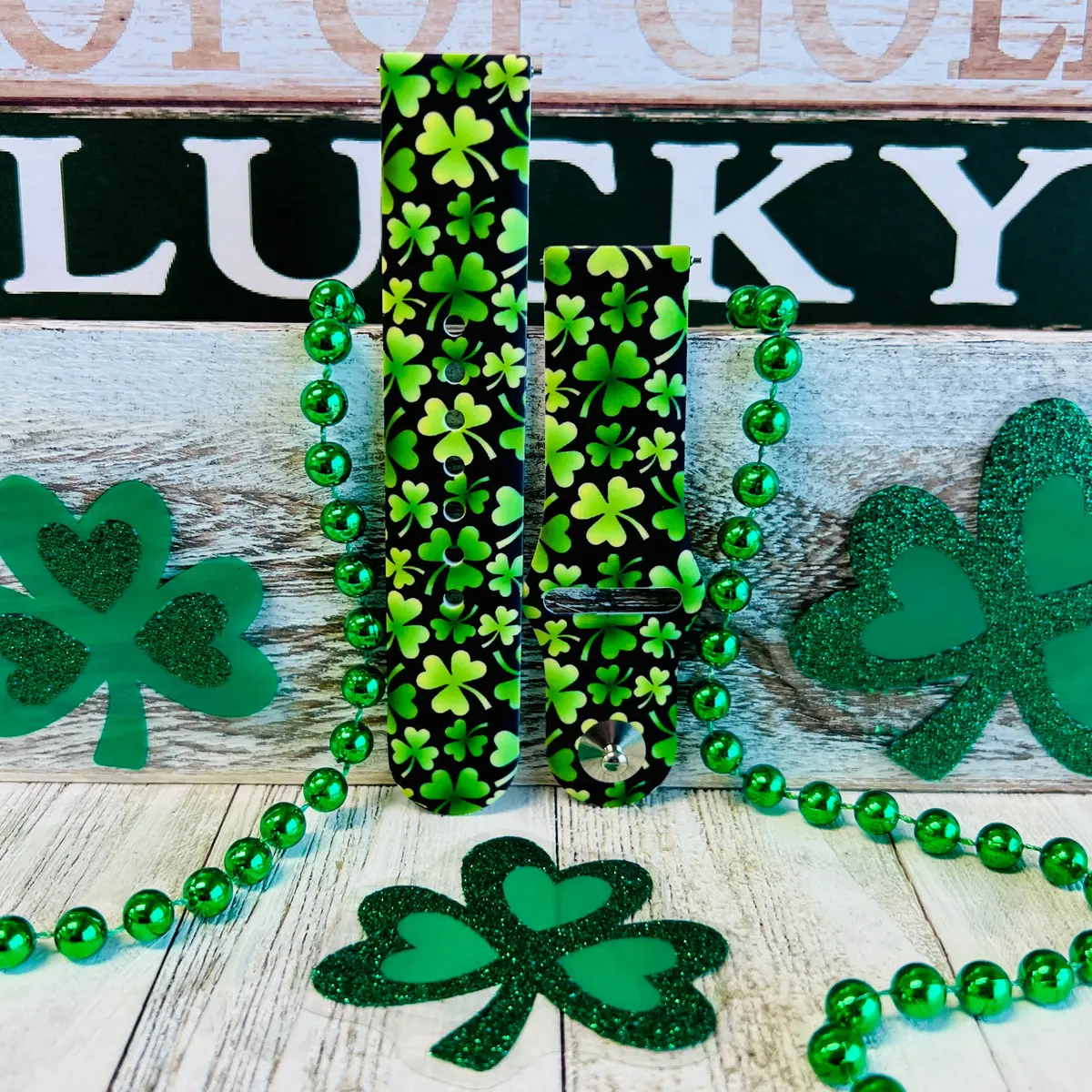 Shamrock Print Silicone Band For Samsung Watch 1