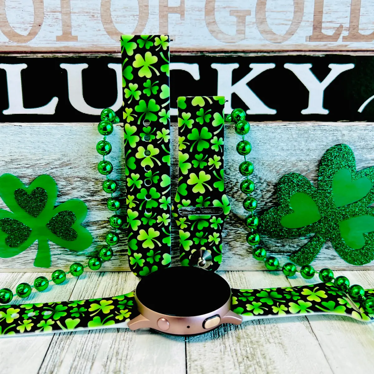 Shamrock Print Silicone Band For Samsung Watch 1