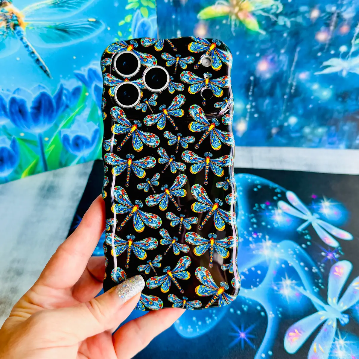 Dragonfly Dreams Wavy Luxe Magsafe Case For Iphone 1