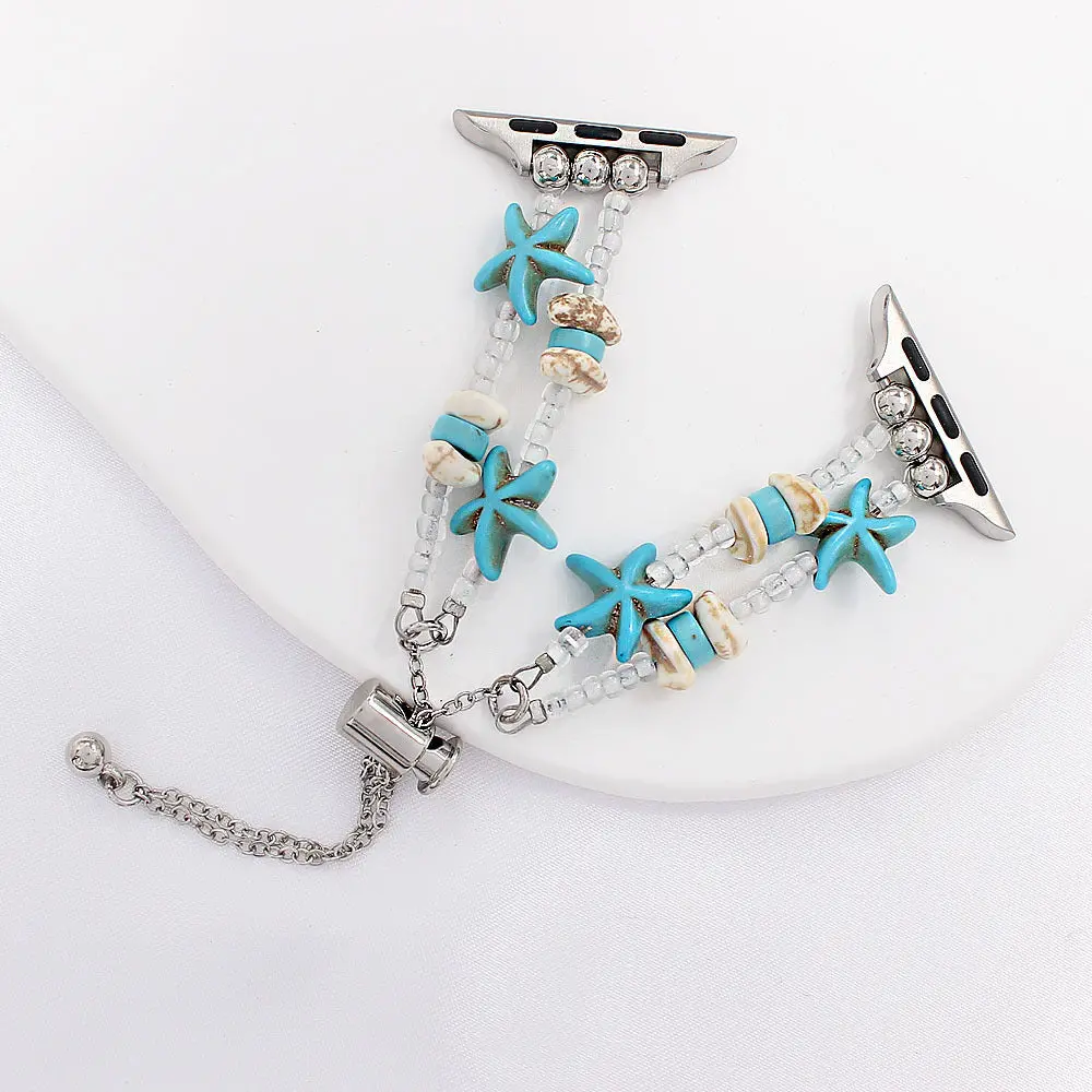 Beachy Bliss Starfish Steel Bracelet Band For Apple Watch Two Colors Available 1