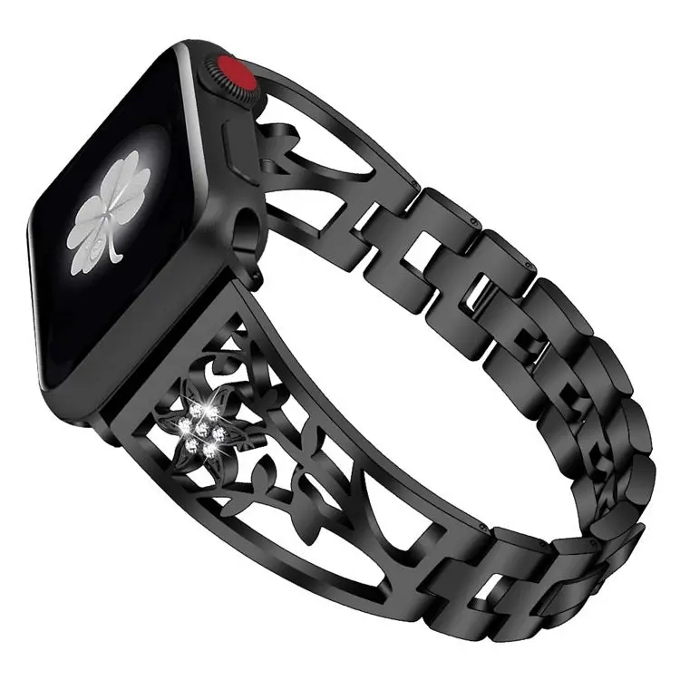 Stainless Steel Rose Bling Bracelet For Apple Watch Multiple Colors Available 4