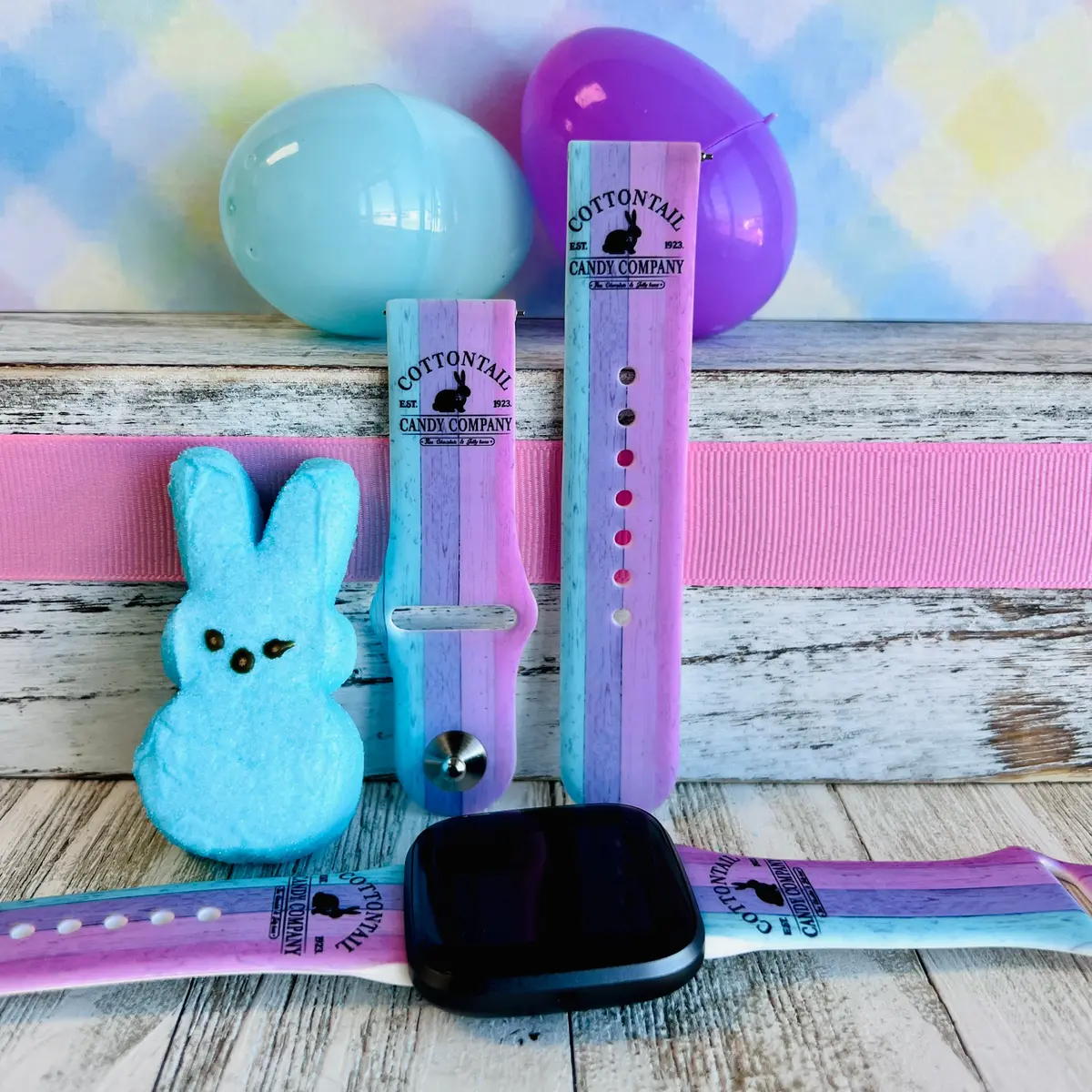 Cottontail Print Silicone Band For Fitbit Versa 1/2 1