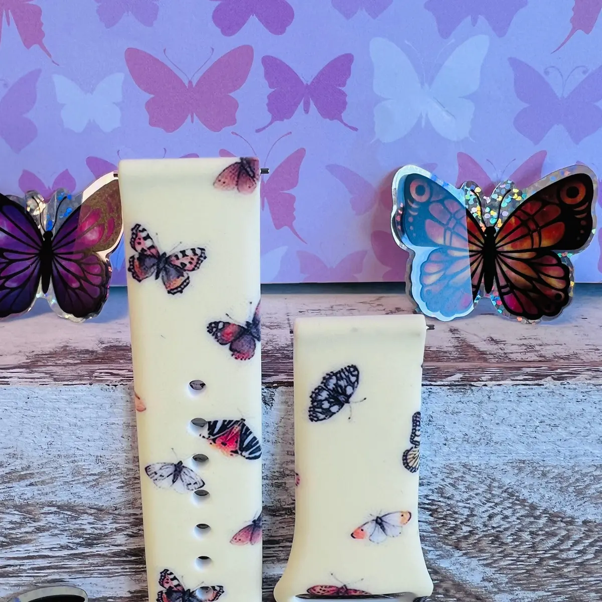 Butterfly Print Silicone Band For Samsung Watch 2