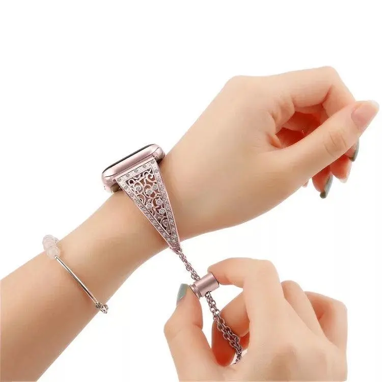 Diamond Bangle Chain Bracelet For Apple Watch Multiple Colors Available 3