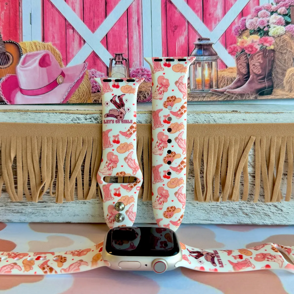 Let's Go Girls Print Silicone Band For Apple Watch 1