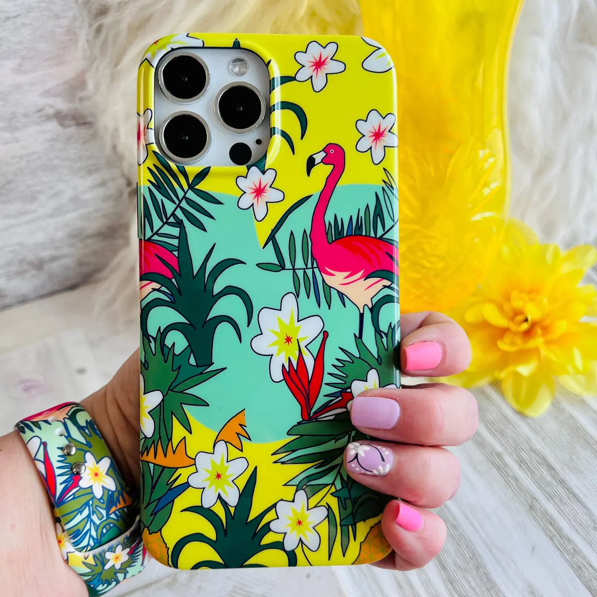 Hawaiian Flamingo Phone Case For Iphone 1