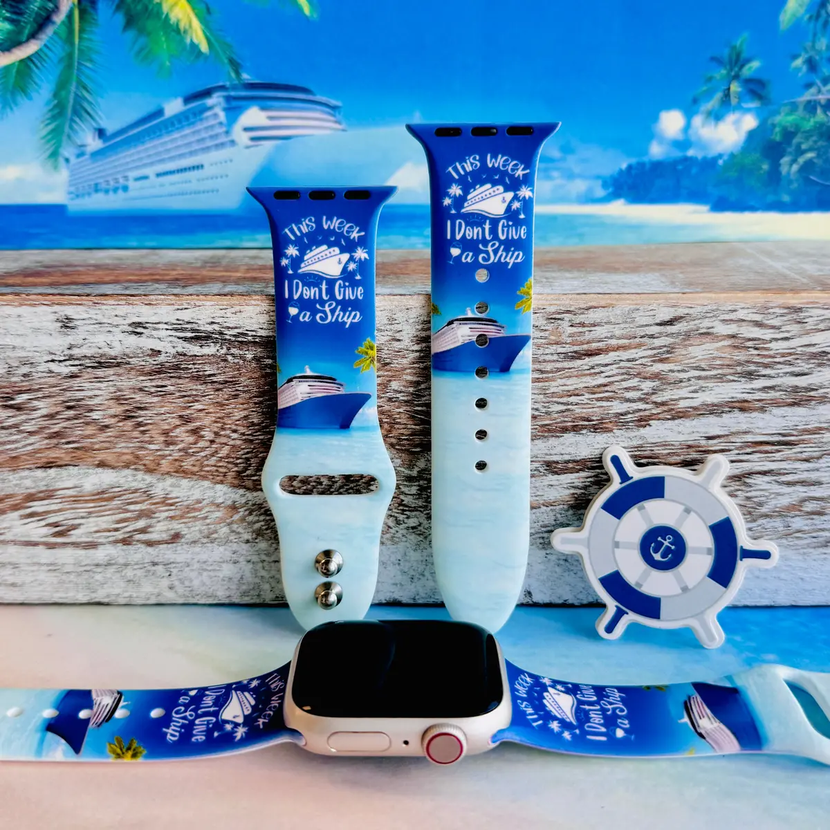 I Don't Give A Ship Print Silicone Band For Apple Watch 1
