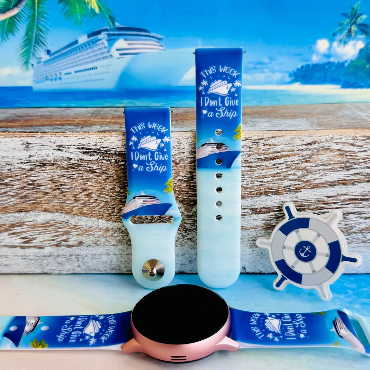 I Don't Give A Ship Print Silicone Band For Samsung Watch 1