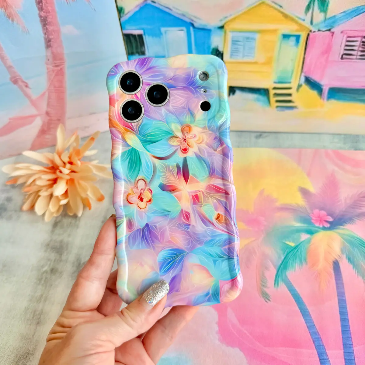 Pastel Paradise Wavy Luxe Magsafe Case For Iphone 1