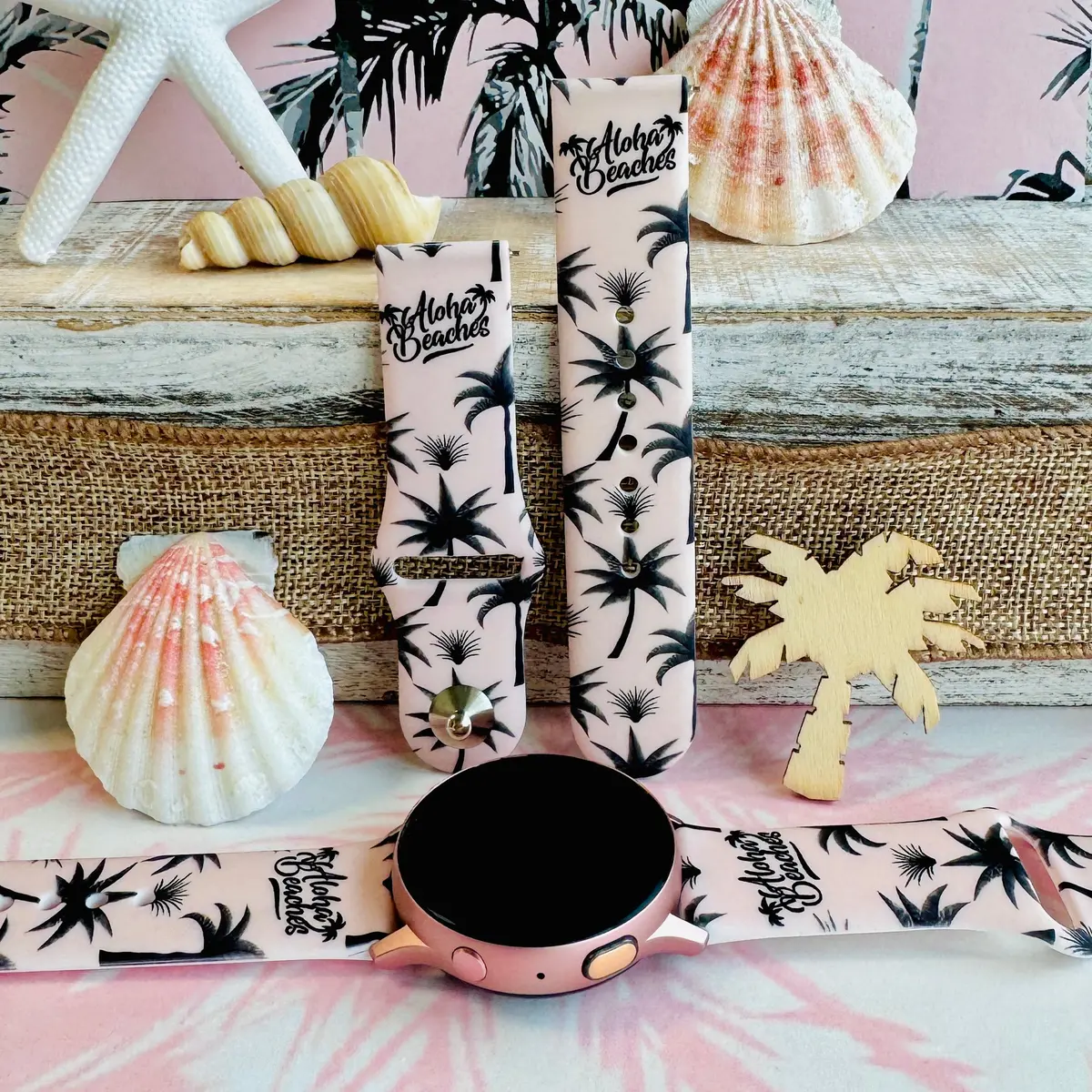 Aloha Beaches Print Silicone Band For Samsung Watch 1