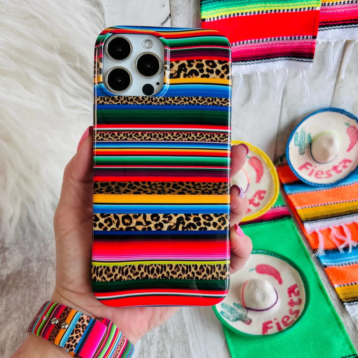 Leopard Sarape Blanket Phone Case For Iphone 1