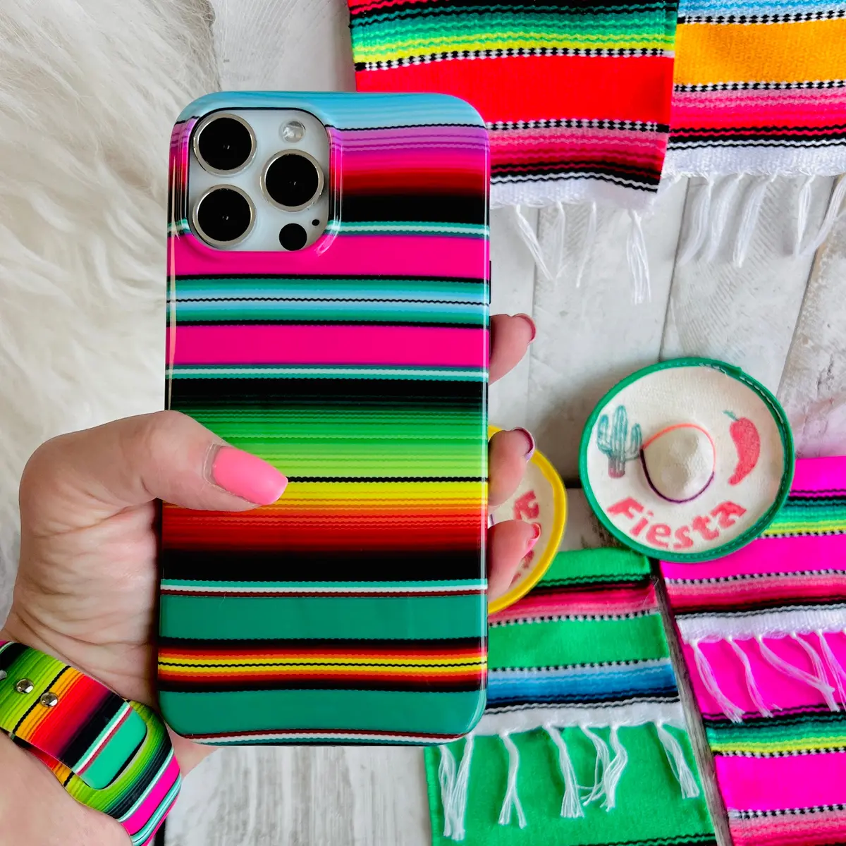 Green Sarape Blanket Phone Case For Iphone 1