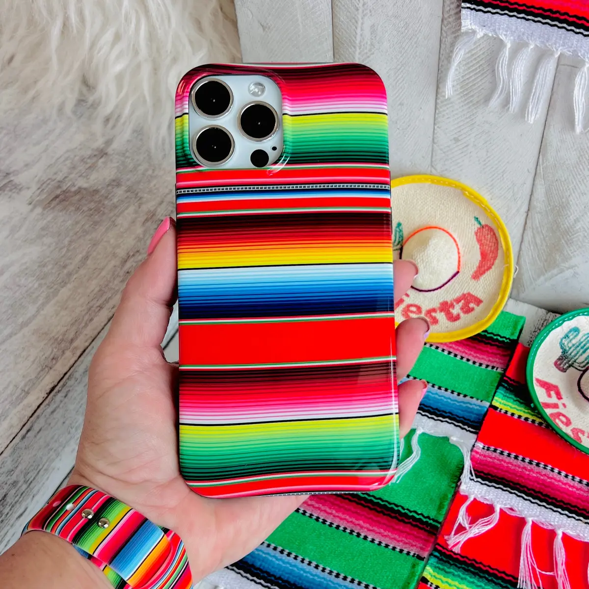 Red Sarape Blanket Phone Case For Iphone 1