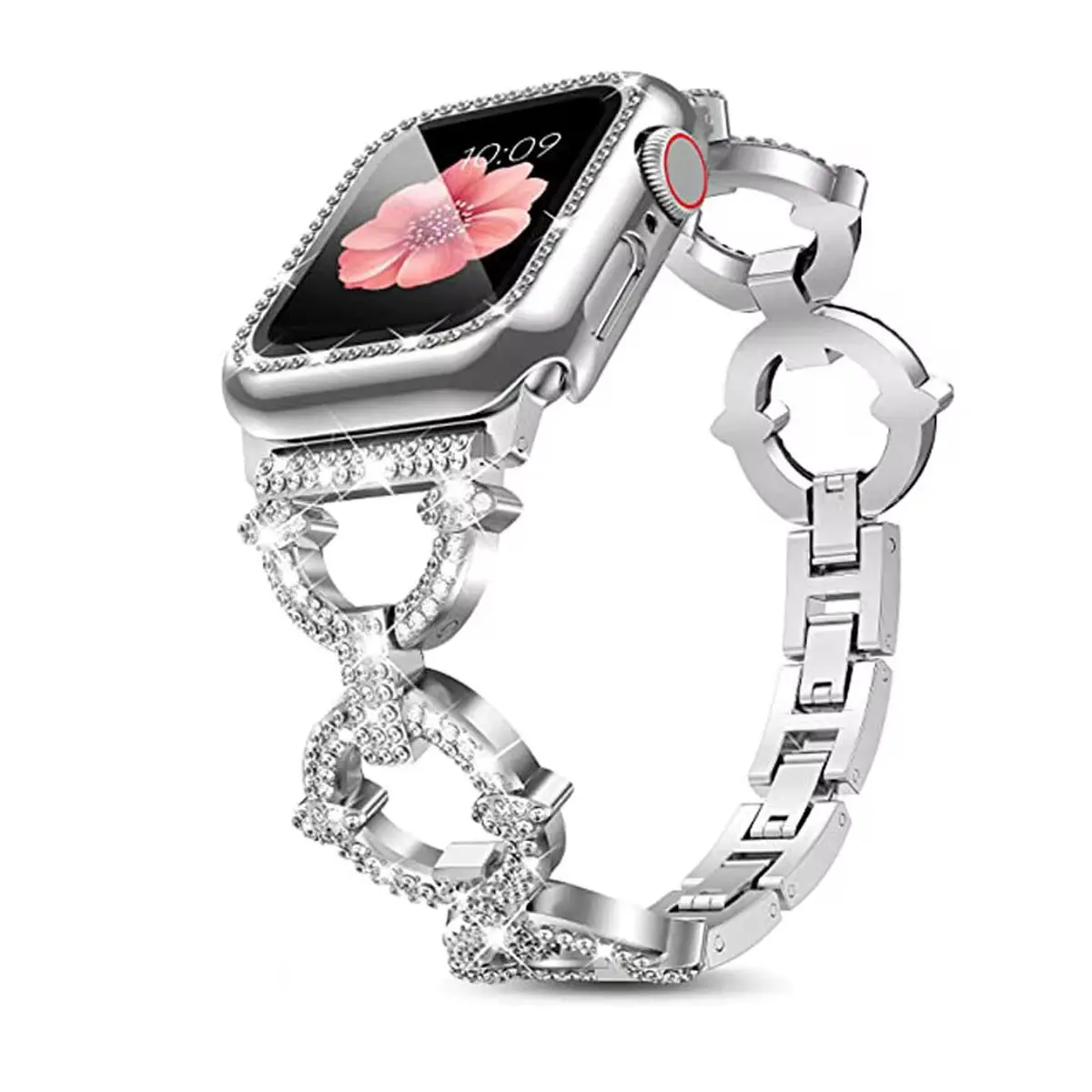 Sparkle Mode Stainless Steel Link Band For Apple Colors Available 2