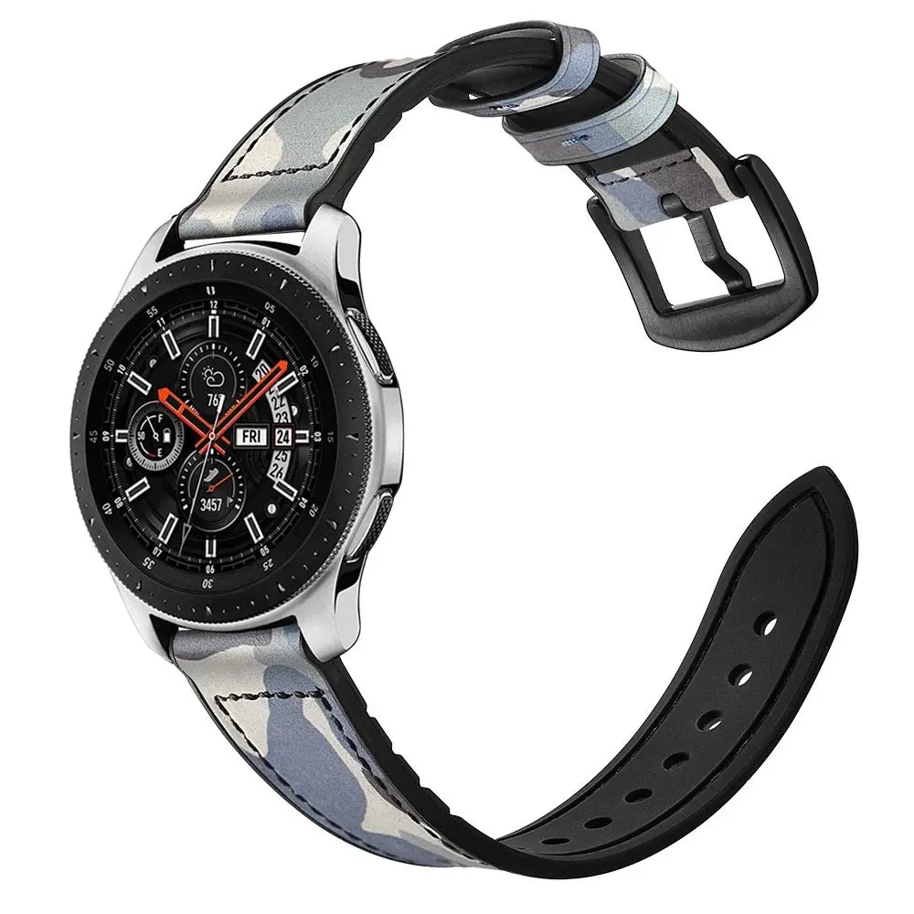 Camouflage Leather Silicone Lined Band For Samsung Watch Multiple Colors Available 1