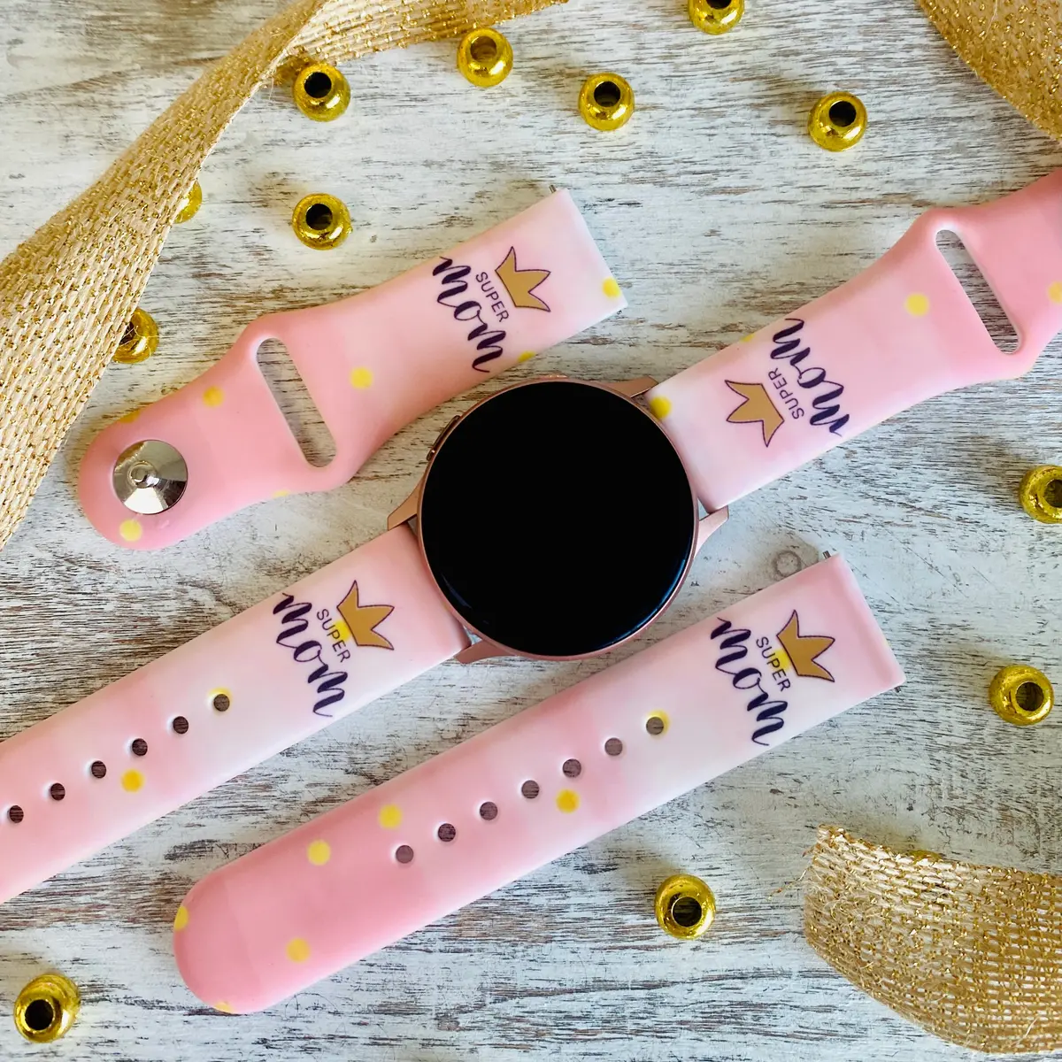 Super Mom  Print Silicone Band For Samsung Watch 1