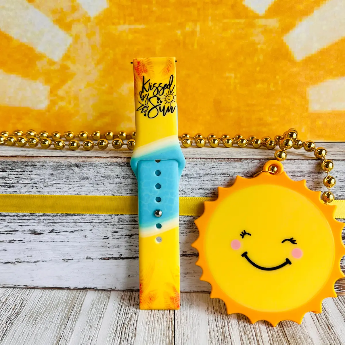 Kissed By The Sun Print Silicone Band For Samsung Watch 4