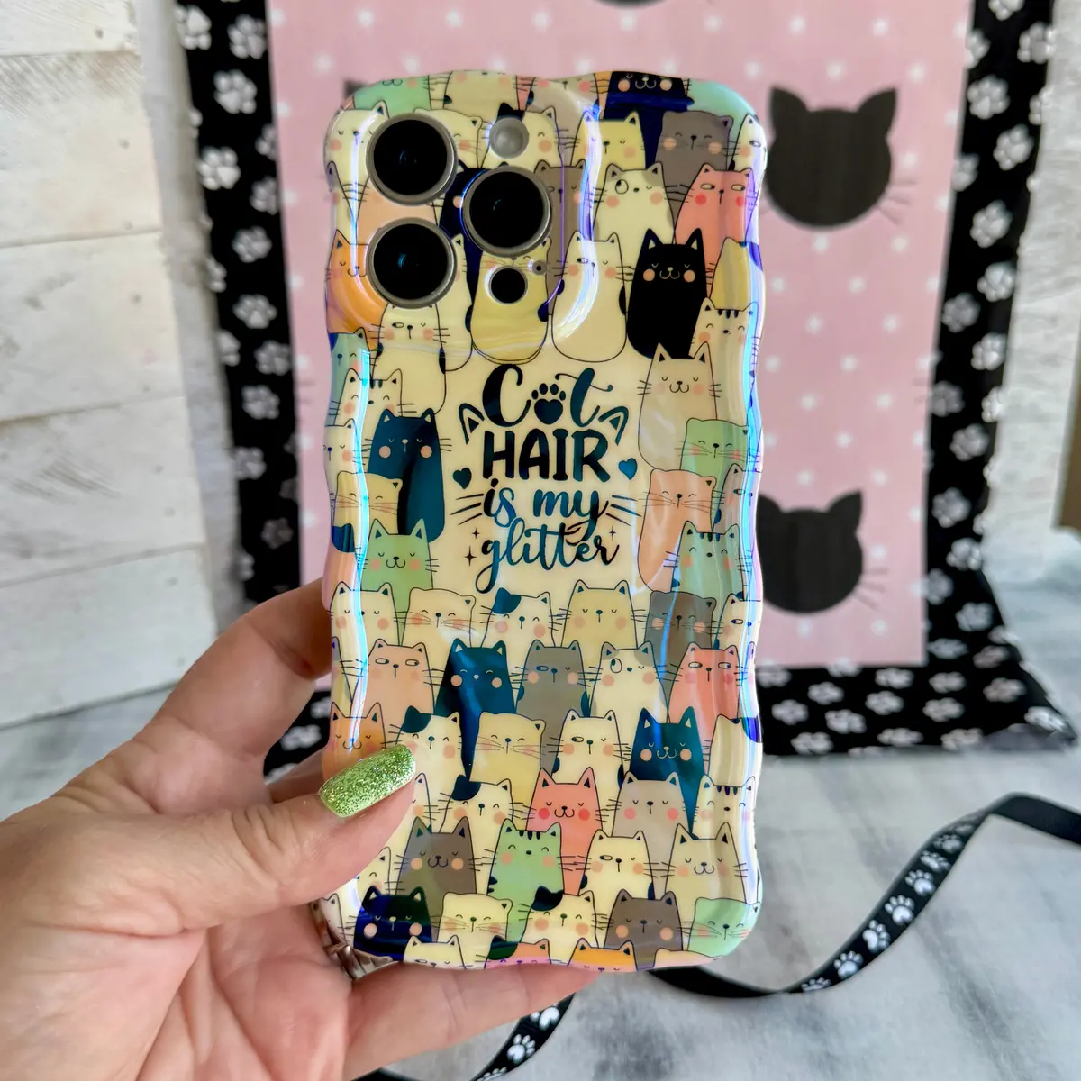 Cat Hair Is My Glitter Wavy Luxe Magsafe Case For Iphone 1