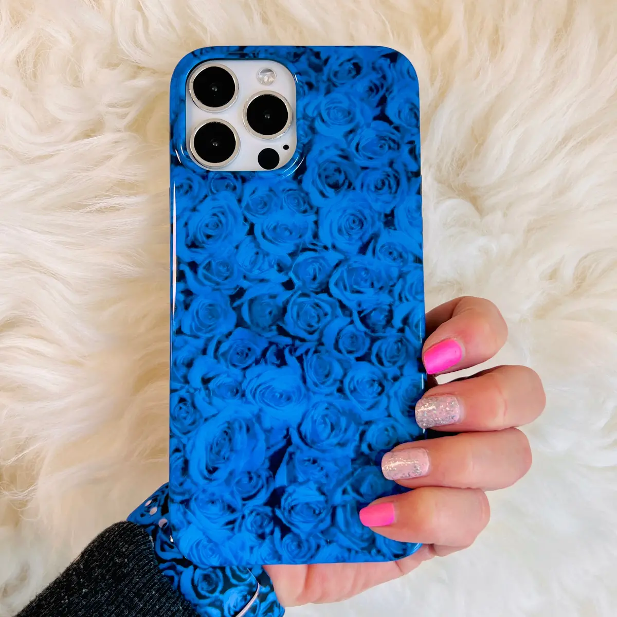 Cobalt Blue Roses Phone Case For Iphone 1