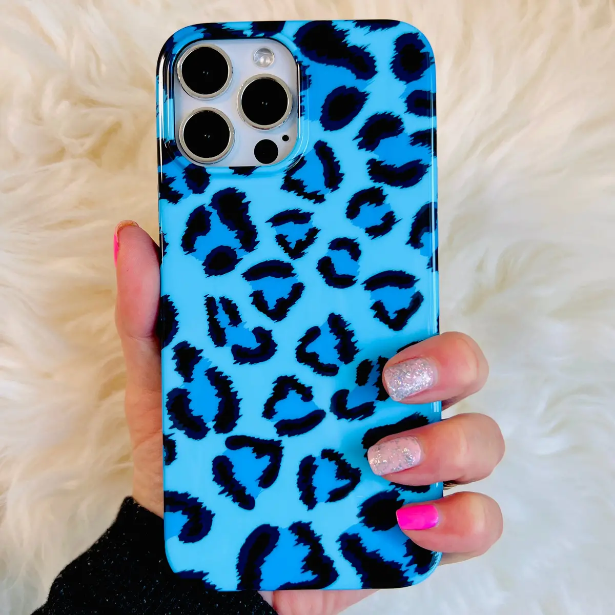 Blue Leopard Phone Case For Iphone 1