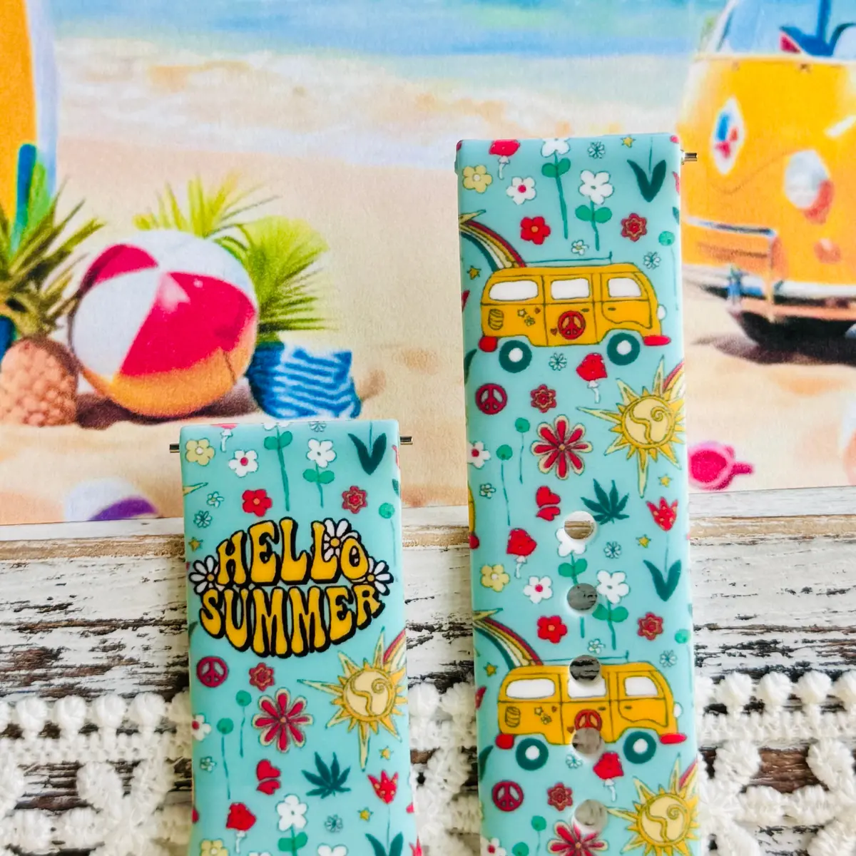 Beach Bus Babe Print Silicone Band For Samsung Watch 2