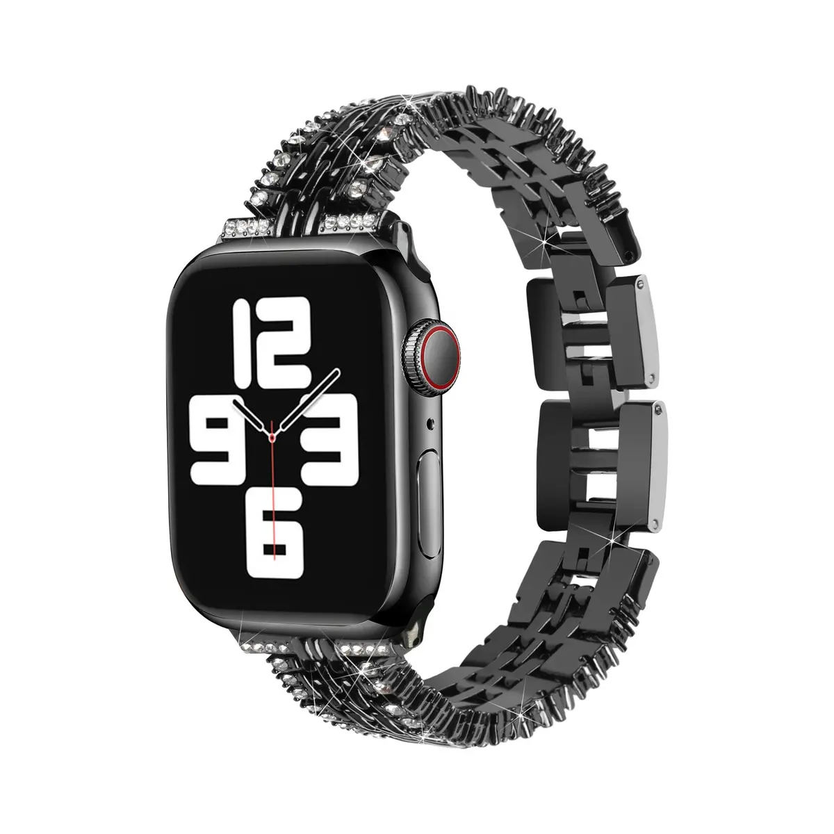 Diamond Drip Chain Link Steel Band For Apple Watch Two Colors Available 1