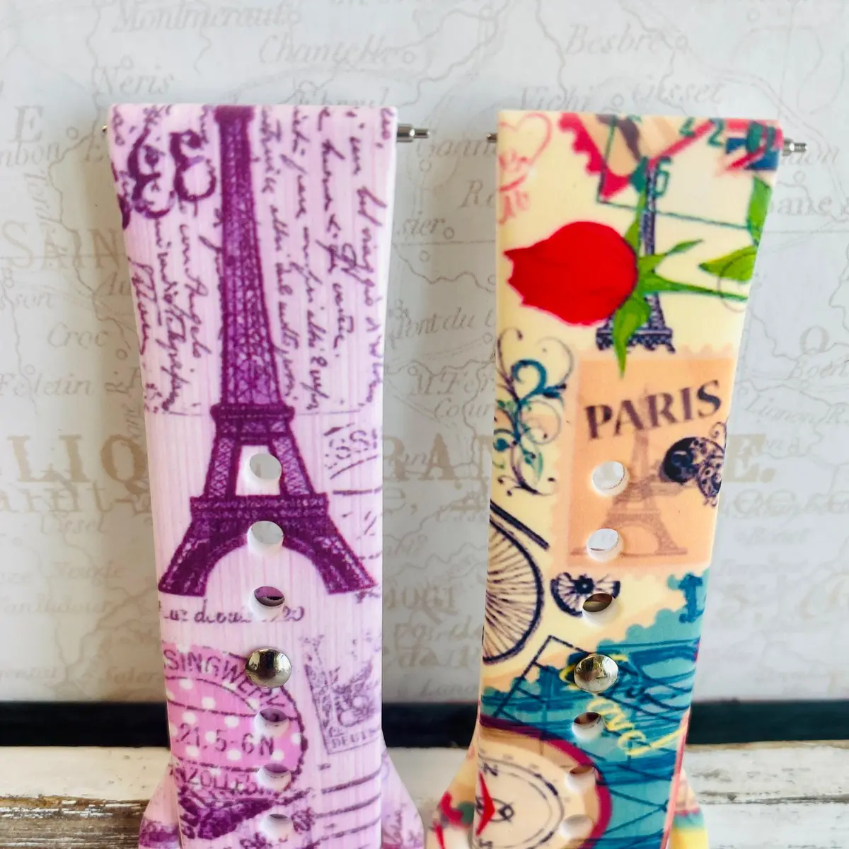 Bon Voyage Print Silicone Band For Samsung Watch Multiple Colors Available 2