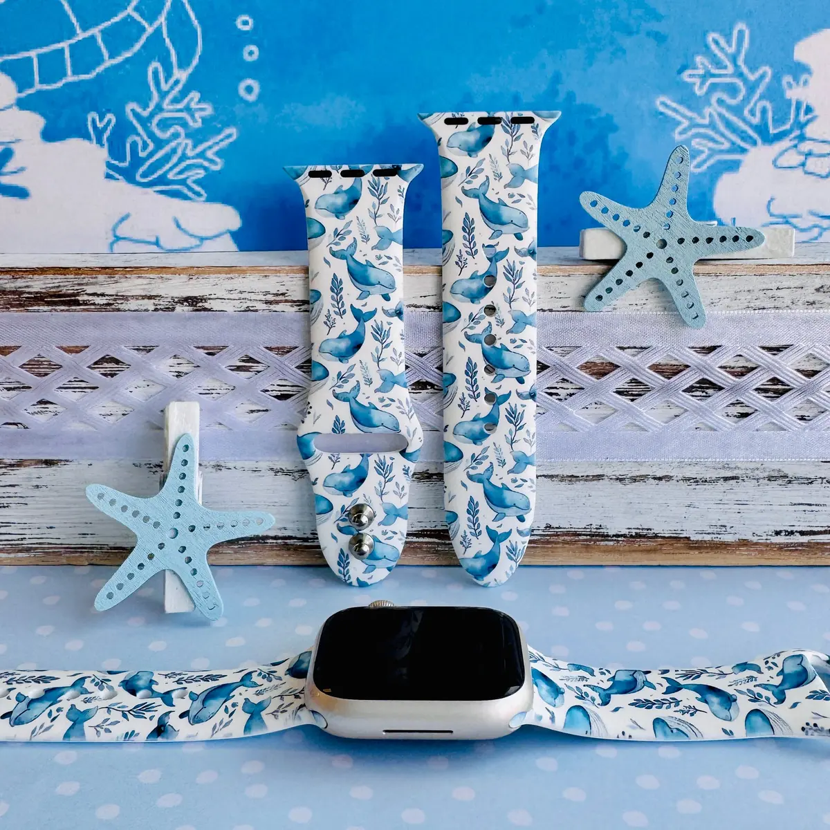 Whaley Cute Print Silicone Band For Apple Watch 1