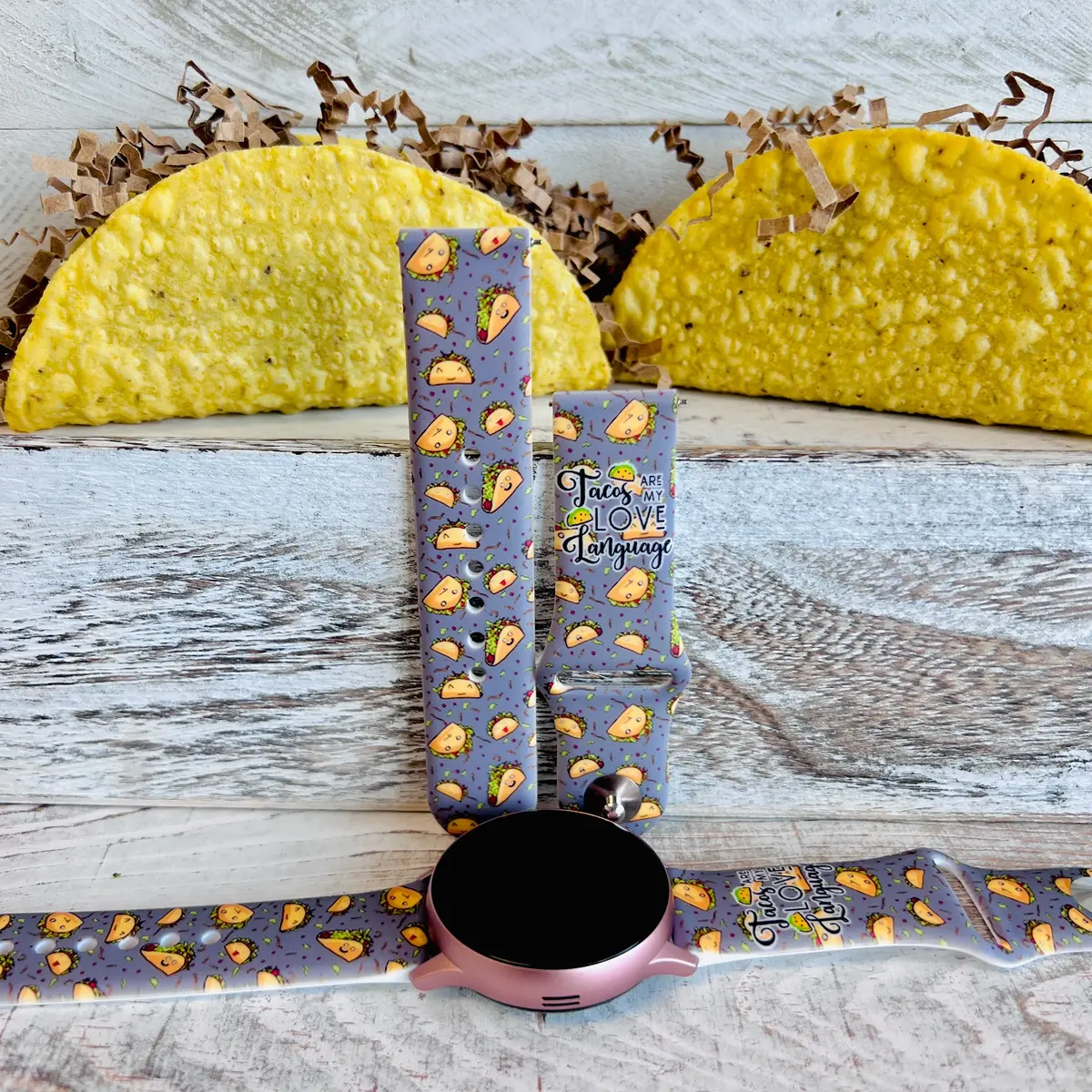 Taco Love Print Silicone Band For Samsung Watch 1